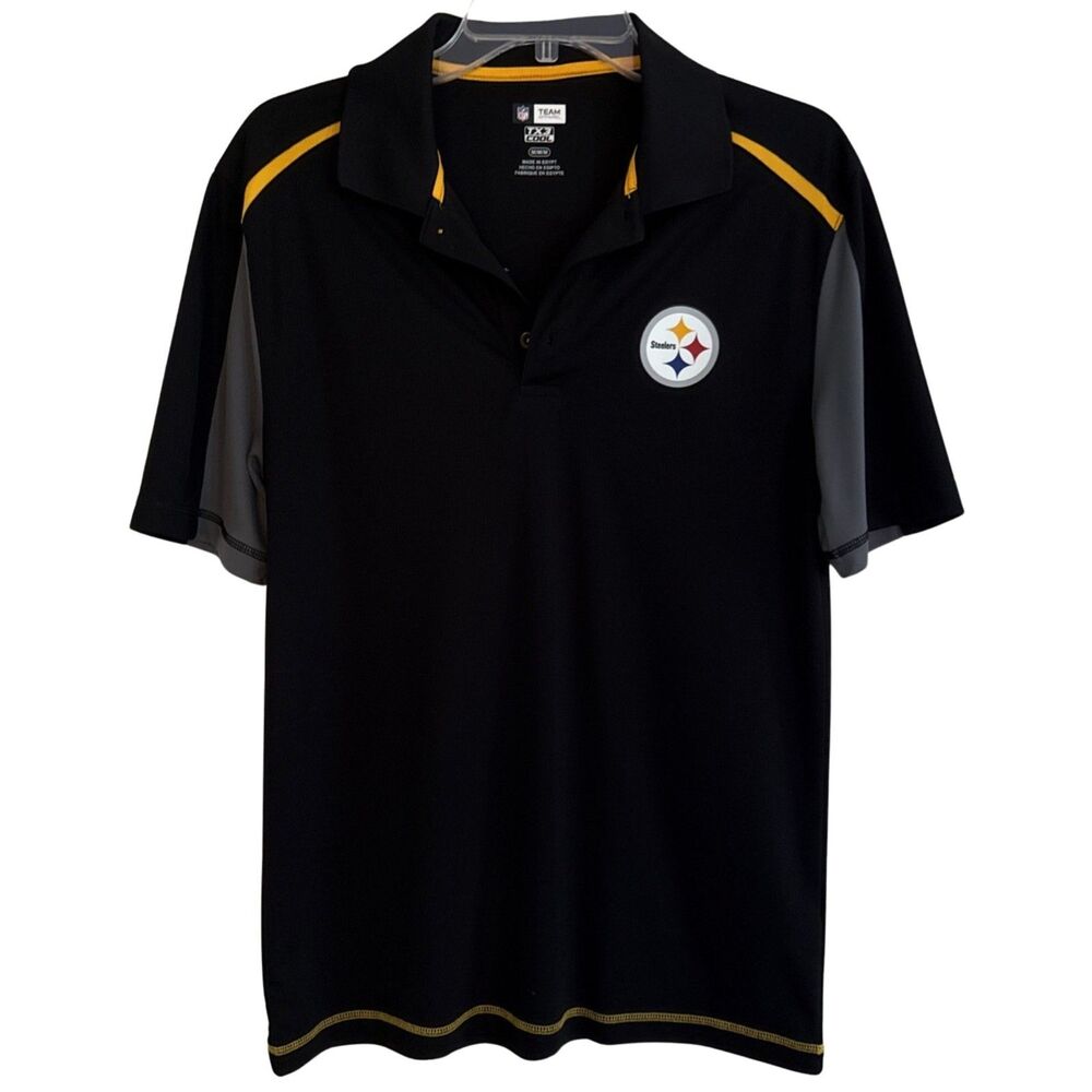 Pittsburgh Steelers NFL Team Apparel TX3 Cool Polo Shirt Mens Size M Tech Golf